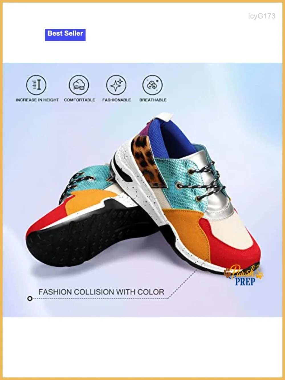 High Heel Wedge Sneakers Fashion Cliff Platform Retro Lace Up Casual Shoes